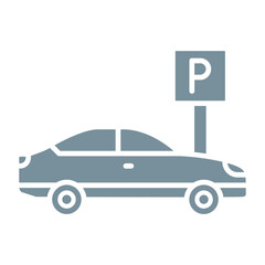 Parking Multicolor Glyph Icon