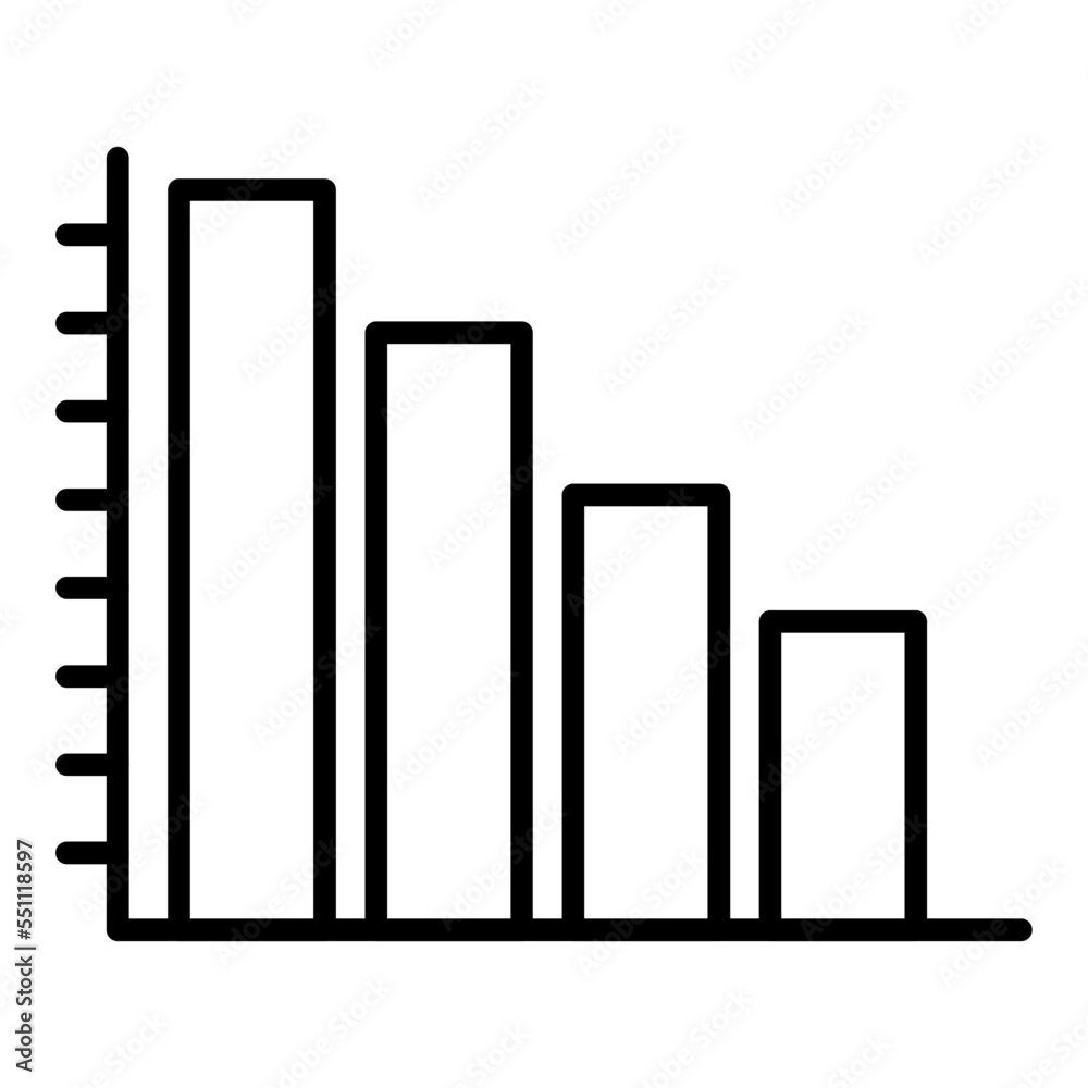 Poster bar graph icon style