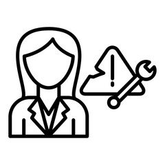 Obraz premium Fixer Female Icon Style