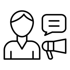 PR Specialist Male Icon Style