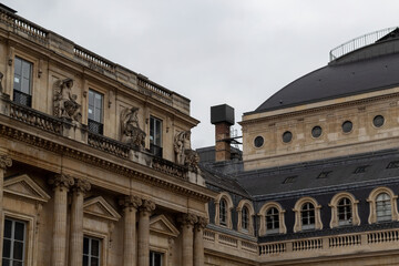 the facade of the house