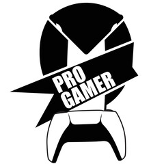 Gaming logo, console gaming logo, gamer icon vector illustration