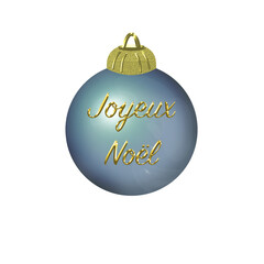 Boule de No&euml;l bleue brillante