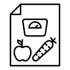 Dieting Tips Icon Style