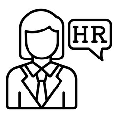 Obraz premium Hr Specialist Female Icon Style