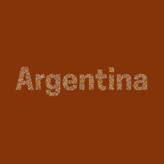 Argentina Silhouette Pixelated pattern map illustration