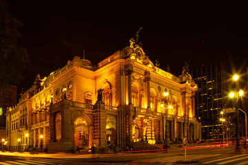 night view of the municipal theater 