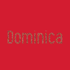 Dominica Silhouette Pixelated pattern map illustration