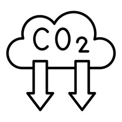 Reduce Co2 Emissions Icon Style