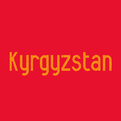 Kyrgyzstan Silhouette Pixelated pattern map illustration