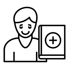 Book Hoarding Icon Style