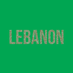 Lebanon Silhouette Pixelated pattern map illustration