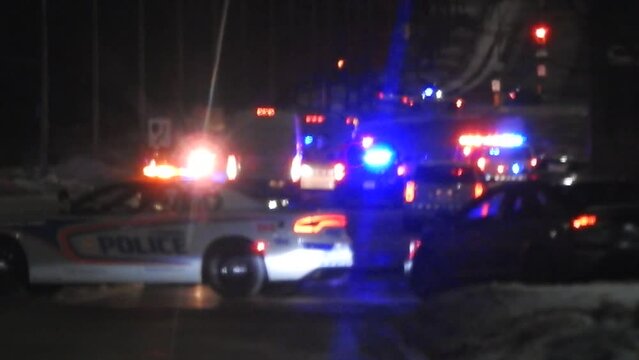 Shaky Blurred Superzoom Emergency Vehicles Law Enforcement Crime Scene