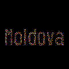 Moldova Silhouette Pixelated pattern map illustration
