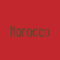 Morocco Silhouette Pixelated pattern map illustration