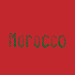 Morocco Silhouette Pixelated pattern map illustration