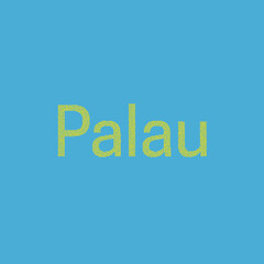 Palau Silhouette Pixelated pattern map illustration