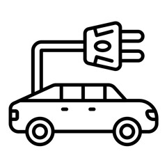 Electric Car Icon Style