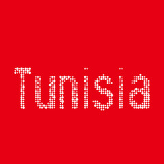 Tunisia Silhouette Pixelated pattern map illustration
