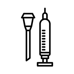 Needle And Syringe Icon Style