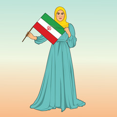 Iranian women illustration vector design