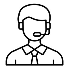 Customer Service Agent Icon Style