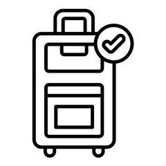 Checked Baggage Icon Style