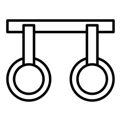 Gym Rings Icon Style