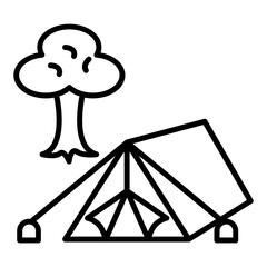 Camping Icon Style