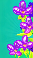 Plakat floral background with flowers