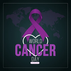 World Cancer Day Design Vector Illustration