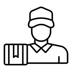 Delivery Man Icon Style
