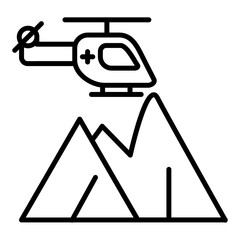 Mountain Rescue Icon Style