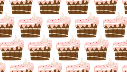 cake sweet pattern chocolate pattern vector art illustration