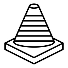 Traffic Cone Icon Style