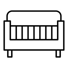 Baby Crib Icon Style