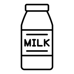 Milk Bottle Icon Style