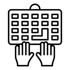 Typing on Keyboard Icon Style