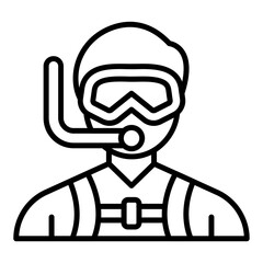 Diver Male Icon Style