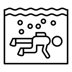 Drift Diving Icon Style