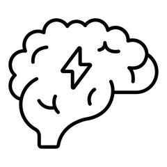 Brain Power Icon Style