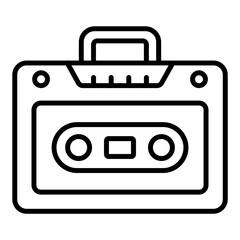 Cassette Player Icon Style