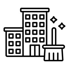 Hotel Cleaning Icon Style