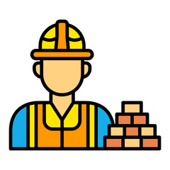Builder Filled Line Icon