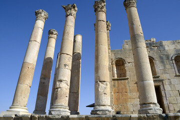 Gerasa ancient roman city in Jordan - 551133329