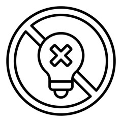 Incandescent Light Bulb Icon Style