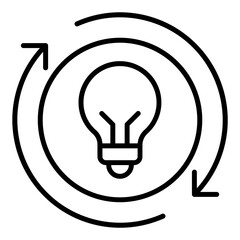 Light Usage Efficiency Icon Style