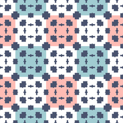 Bright seamless pattern with geometric shapes.