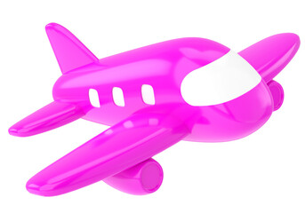 Airplane 3D. Travel element. 3D illustration.