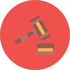 Law Multicolor Circle Flat Icon